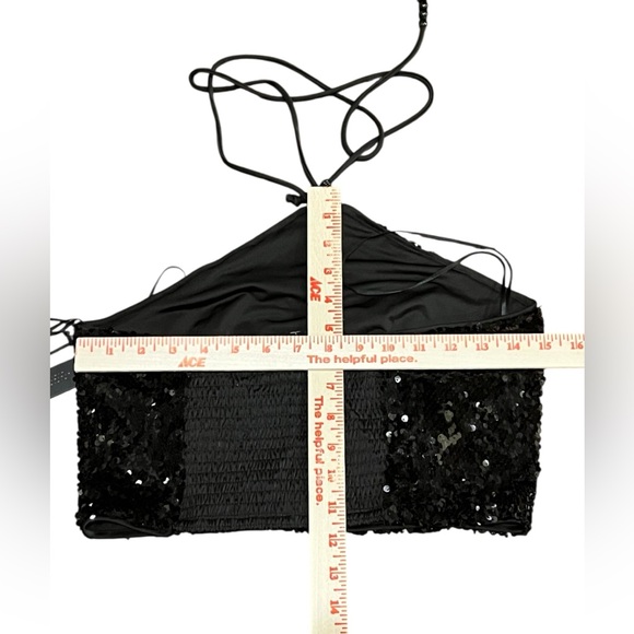 House of Harlow 1960 2 pc Sequined Halter top and matching pants - Picture 12 of 16